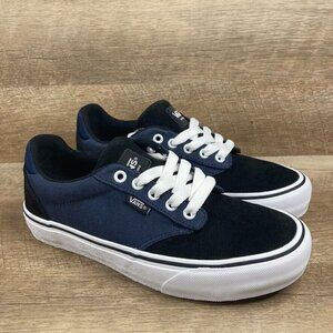 Vans Atwood Deluxe Herringbone Dress Blues Black Shoes Mens 6.5 Womens 8 NEW